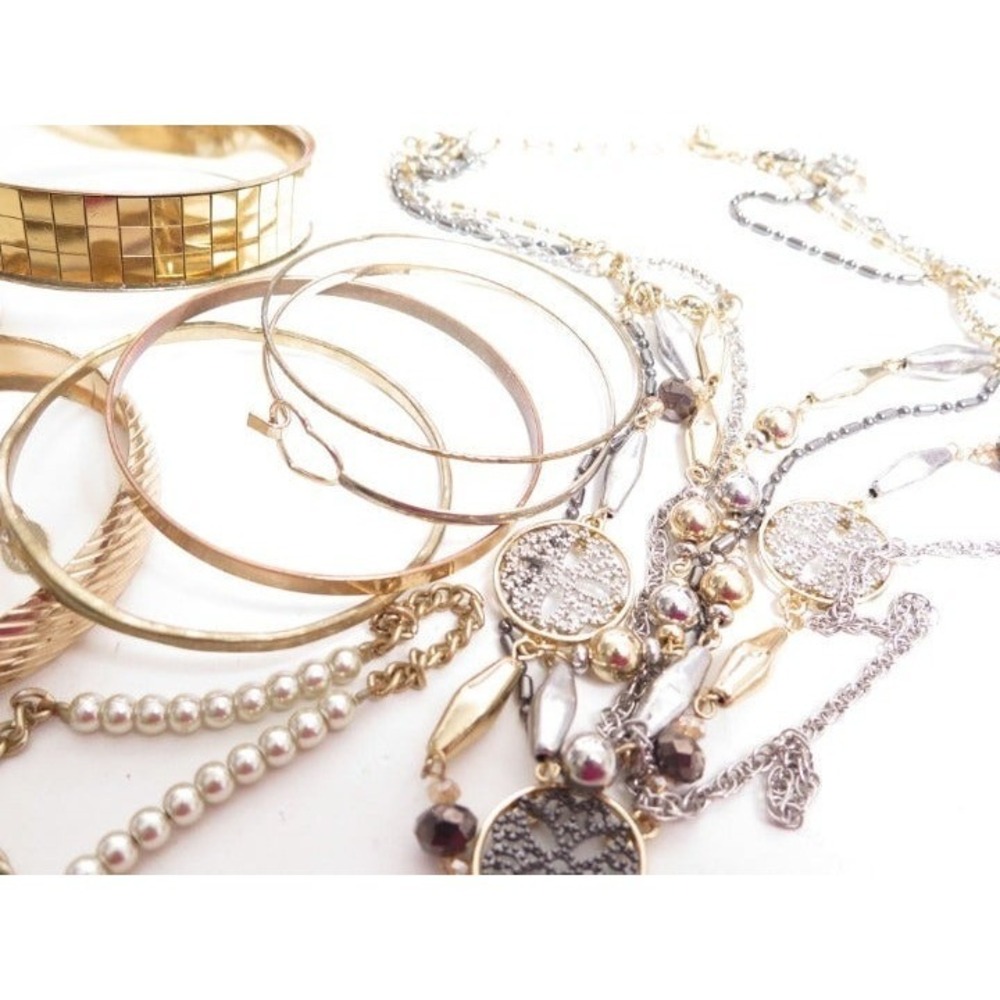 Gold Plated Bangle Bracelet Jewelry Lot - Picture 3 of 8